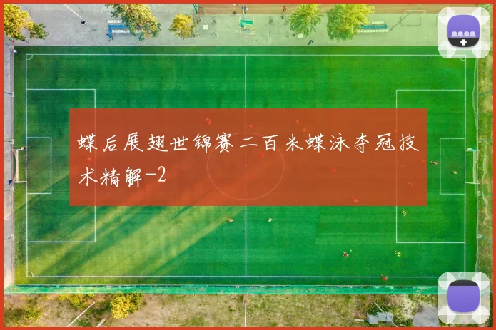 蝶后展翅世锦赛二百米蝶泳夺冠技术精解